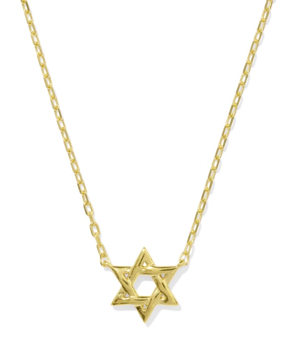 Star of David Pendant Necklace in 18k Gold Vermeil
